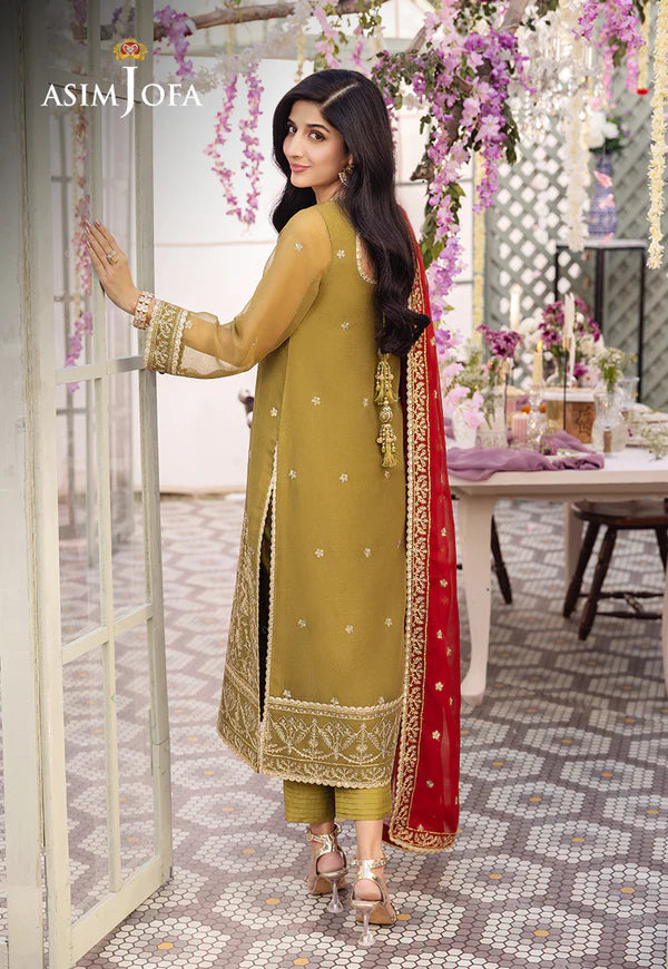 Asim Jofa Dahnak Rang Collection 3-Piece 2024 | AJCF-26