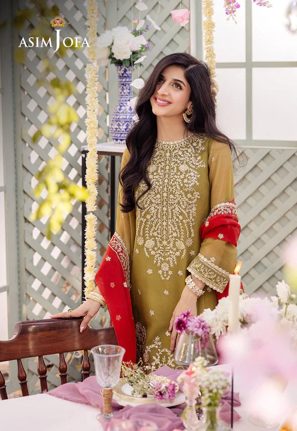 Asim Jofa Dahnak Rang Collection 3-Piece 2024 | AJCF-26