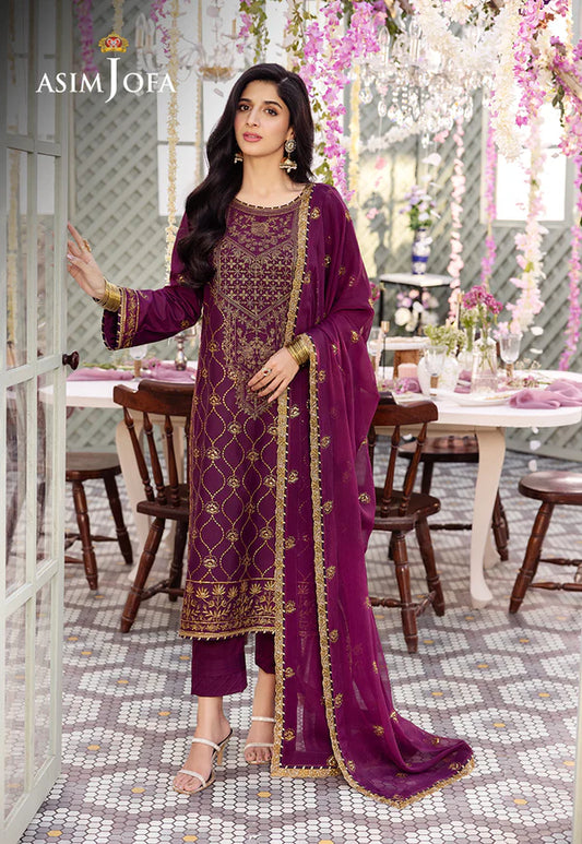 Asim Jofa Dahnak Rang Collection 3-Piece 2024 | AJCF-07