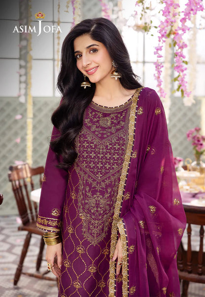 Asim Jofa Dahnak Rang Collection 3-Piece 2024 | AJCF-07