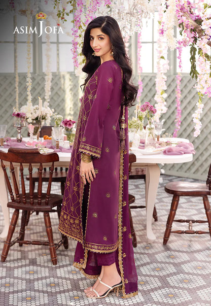 Asim Jofa Dahnak Rang Collection 3-Piece 2024 | AJCF-07