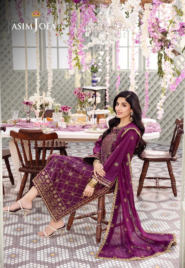 Asim Jofa Dahnak Rang Collection 3-Piece 2024 | AJCF-07