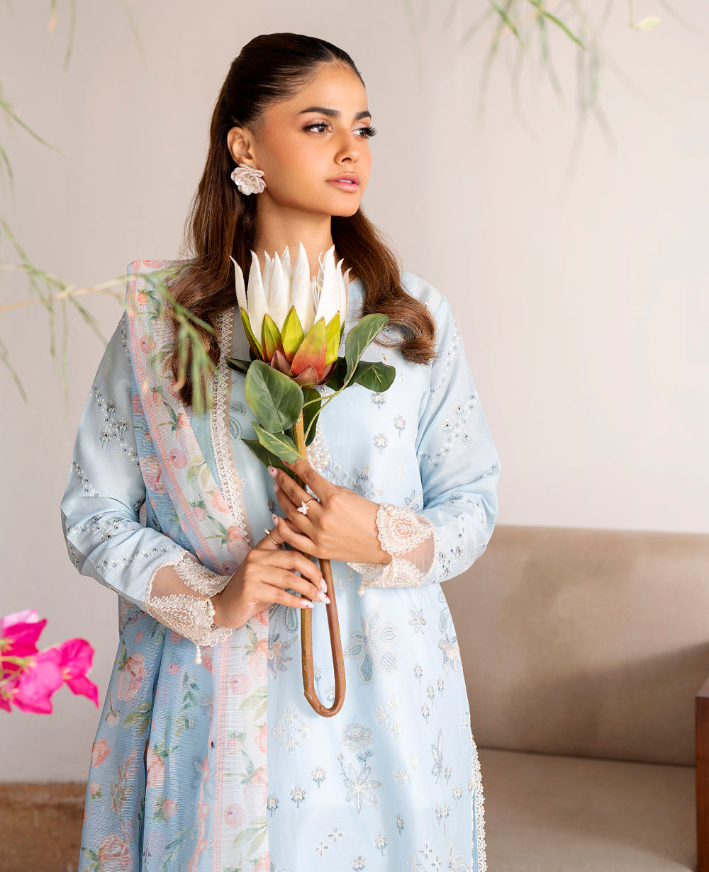 Xenia Unstitched Embroidered 3Pcs Lawn Summer Collection | FIZA