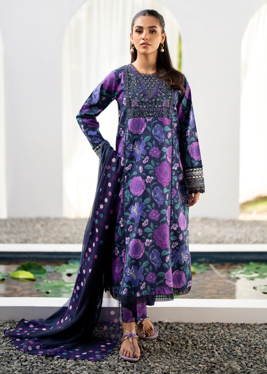 Xenia Unstitched Embroidered 3Pcs Lawn Summer Collection | FARIBA - Mirha Fashion