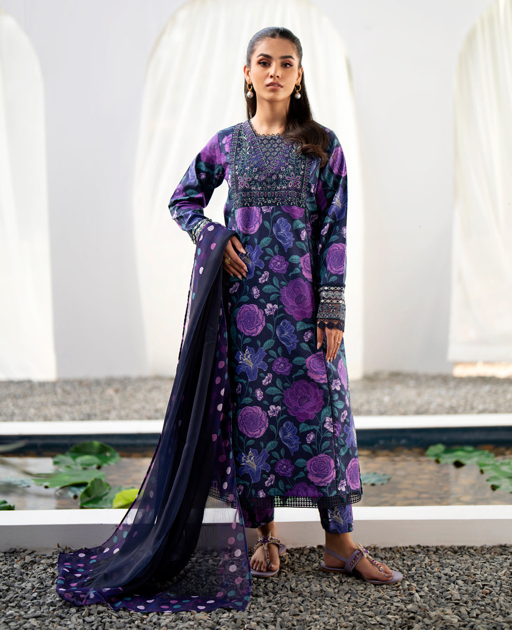 Xenia Unstitched Embroidered 3Pcs Lawn Summer Collection | FARIBA - Mirha Fashion
