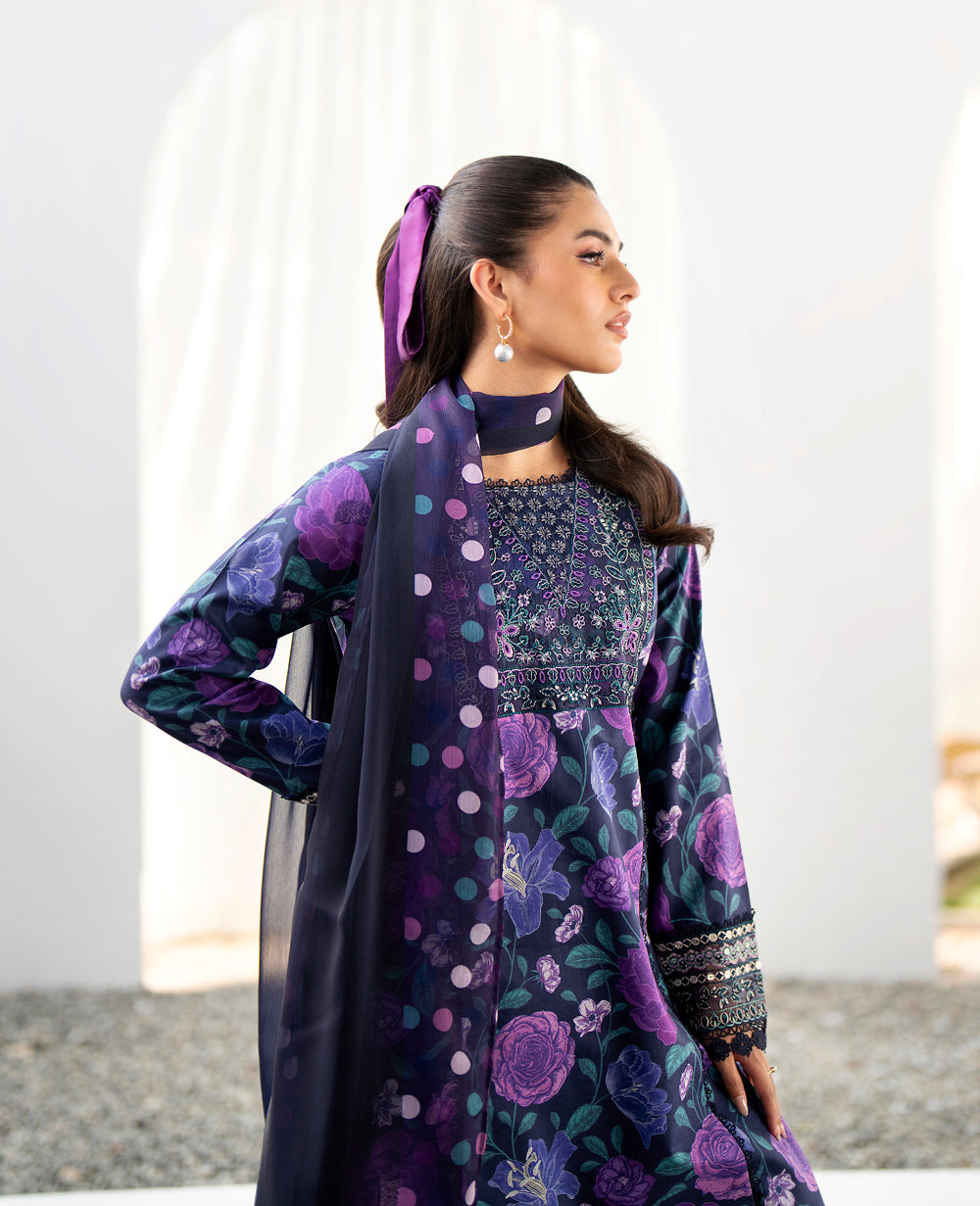 Xenia Unstitched Embroidered 3Pcs Lawn Summer Collection | FARIBA - Mirha Fashion
