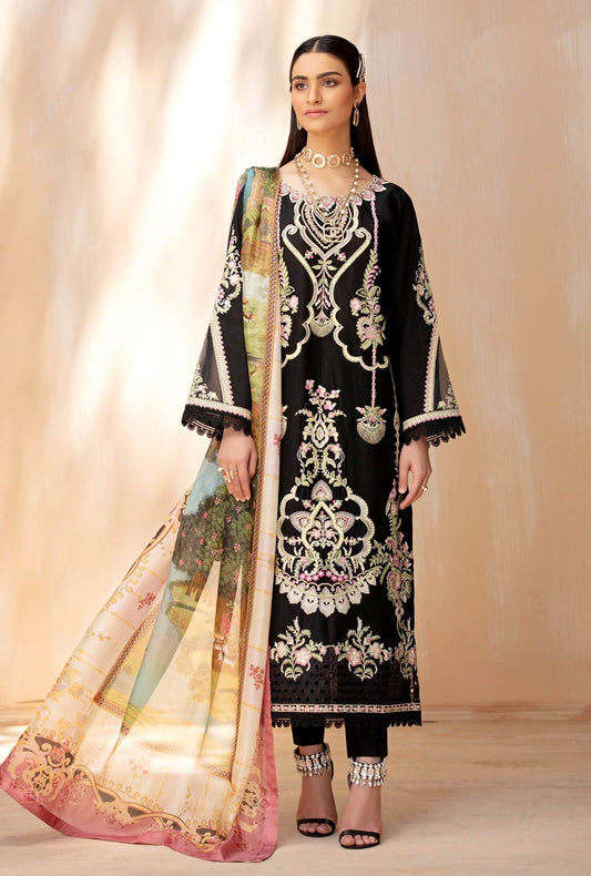 Noor by Sadia Asad Luxury Lawn Collection 2021 - D8-B - Mirha Fashion