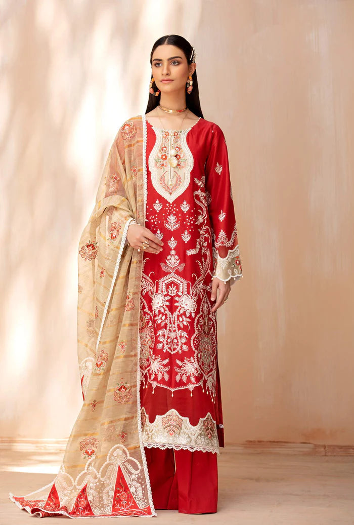 Noor By Saadia Asad  Embroidered  Luxury ChikanKari Lawn | D9-A - Mirha Fashion