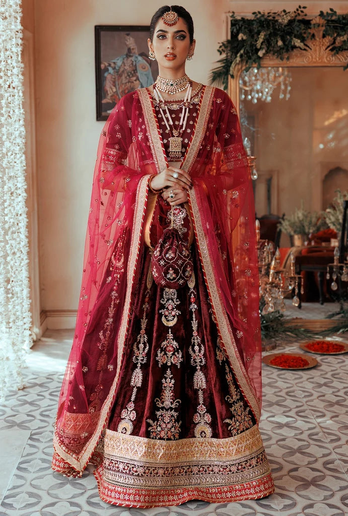 Noor By Saadia Asad Embroidered  Raw Silk Wedding Collection Suits | Banafsheh