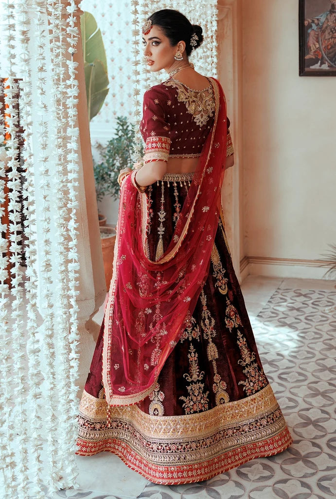 Noor By Saadia Asad Embroidered  Raw Silk Wedding Collection Suits | Banafsheh
