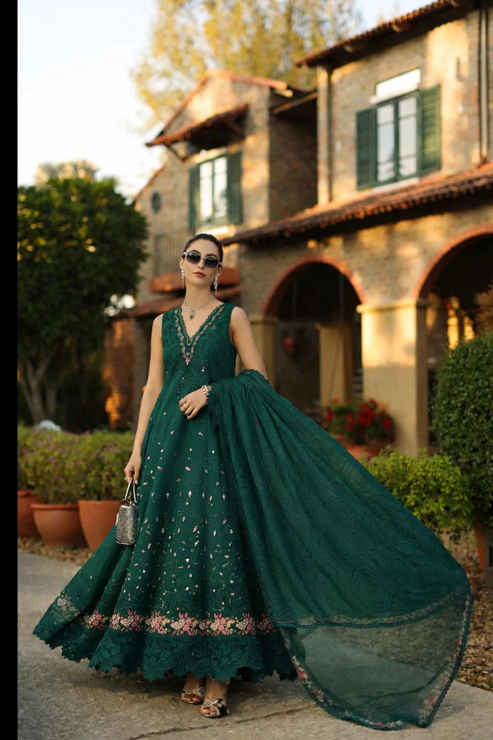 Noor By Saadia Asad Luxury Eid Handwork Schiffli Laserkari Collection 2026 | D6B-ZELINA - Mirha Fashion