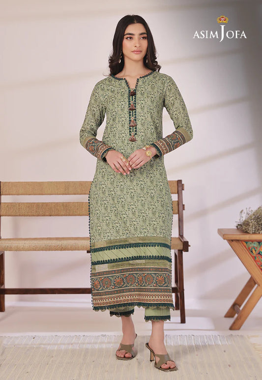 Asim Jofa Printed Cambric Shirt Unstitched 1-Piece | AJBP-27
