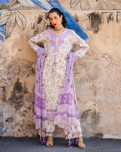 Roheenaz Taneez Block Print Lawn Collection | Kiana-2B