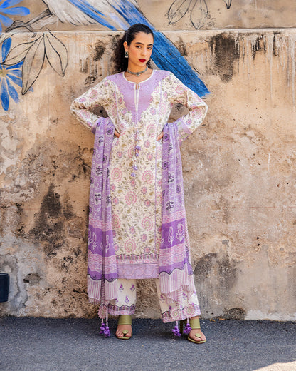 Roheenaz Taneez Block Print Lawn Collection | Kiana-2B