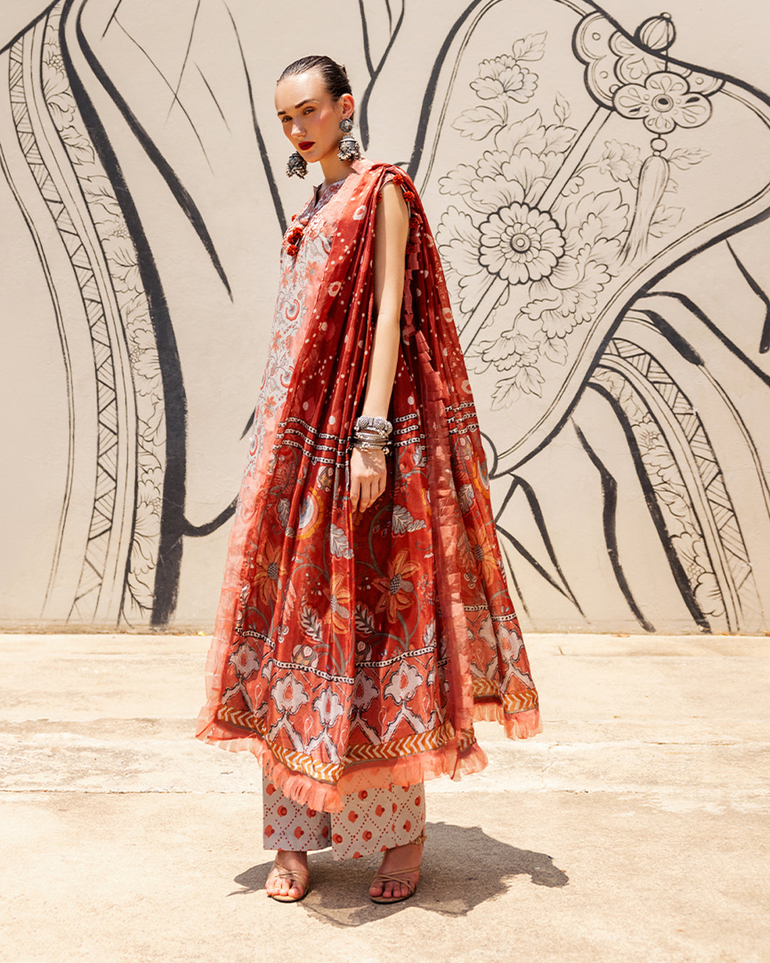 Roheenaz Taneez Block Print Lawn Collection | Yekta-3B