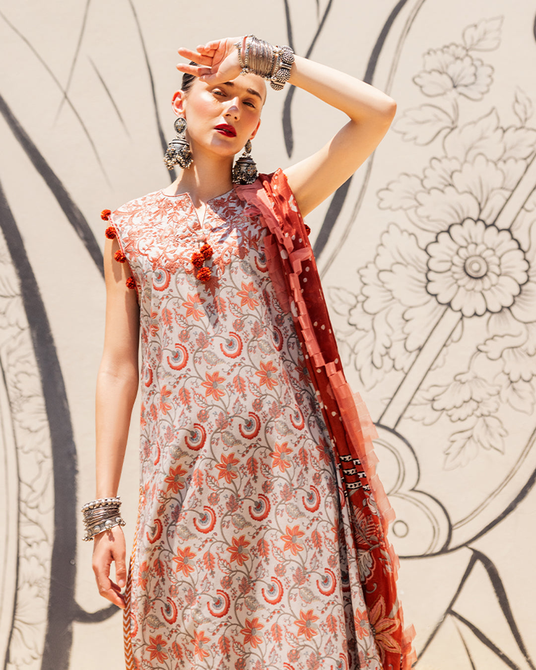 Roheenaz Taneez Block Print Lawn Collection | Yekta-3B