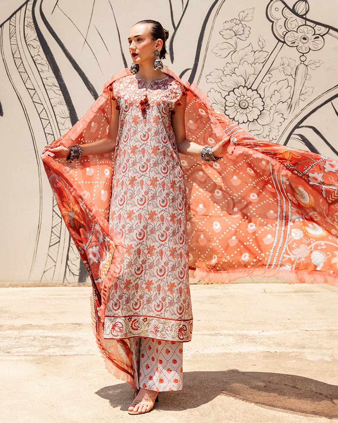 Roheenaz Taneez Block Print Lawn Collection | Yekta-3B