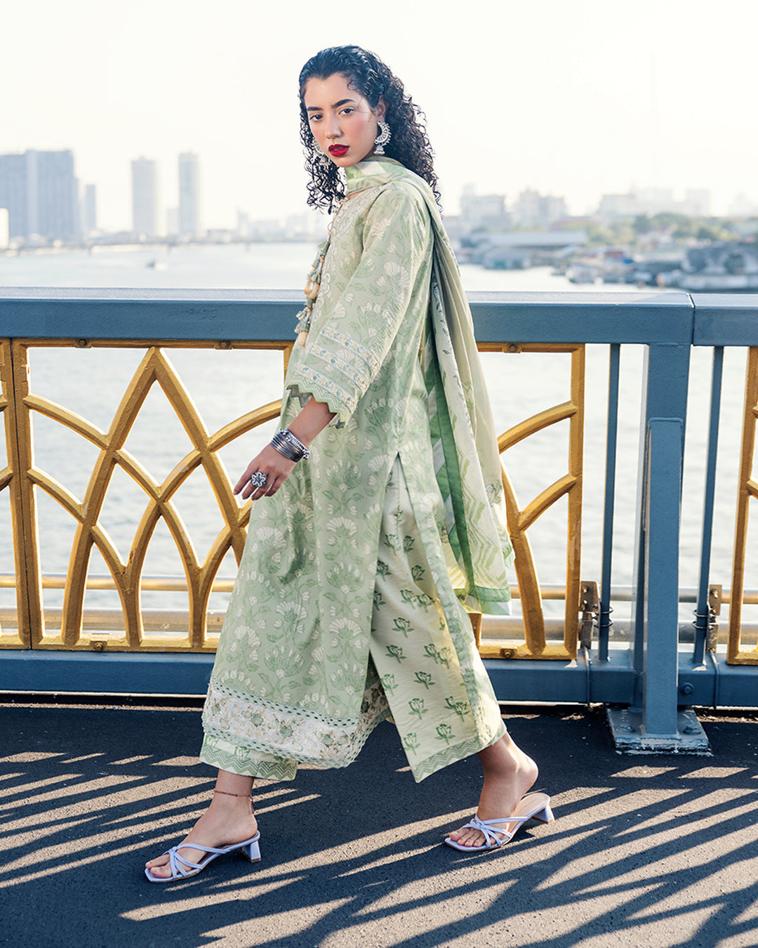 Roheenaz Taneez Block Print Lawn Collection | Raha-7A