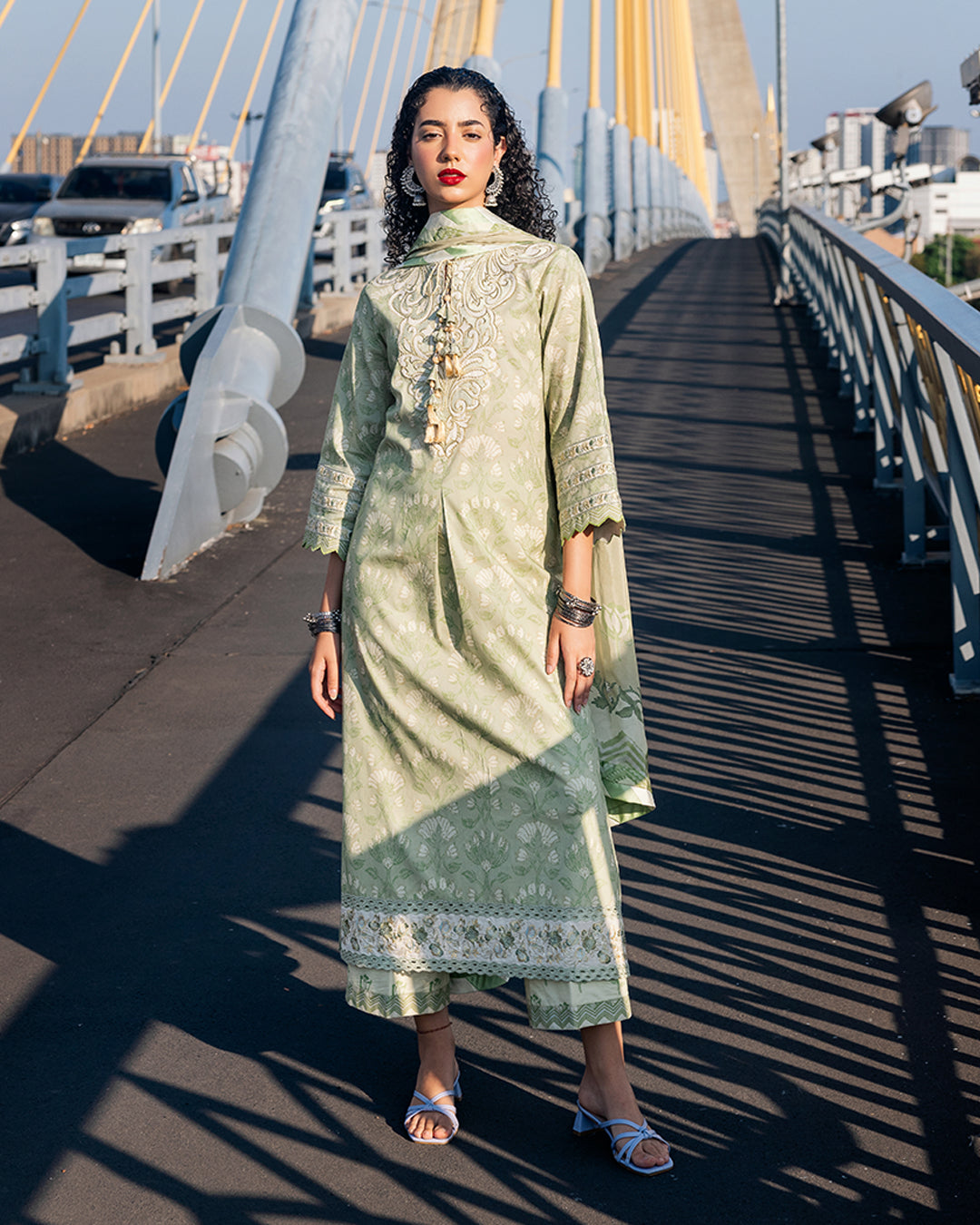 Roheenaz Taneez Block Print Lawn Collection | Raha-7A