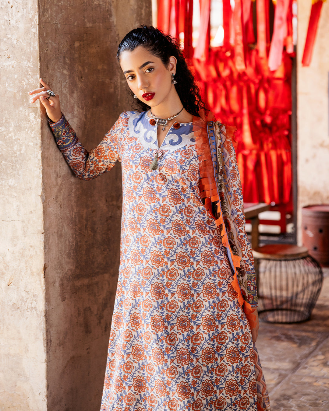 Roheenaz Taneez Block Print Lawn Collection | Neda-9A