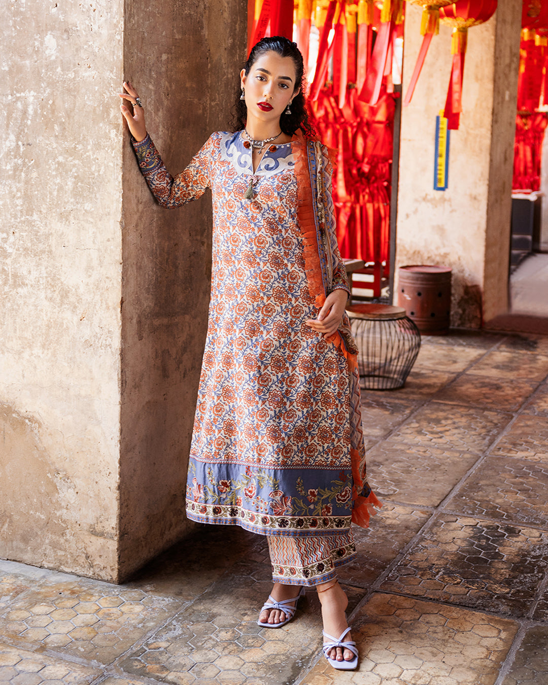 Roheenaz Taneez Block Print Lawn Collection | Neda-9A