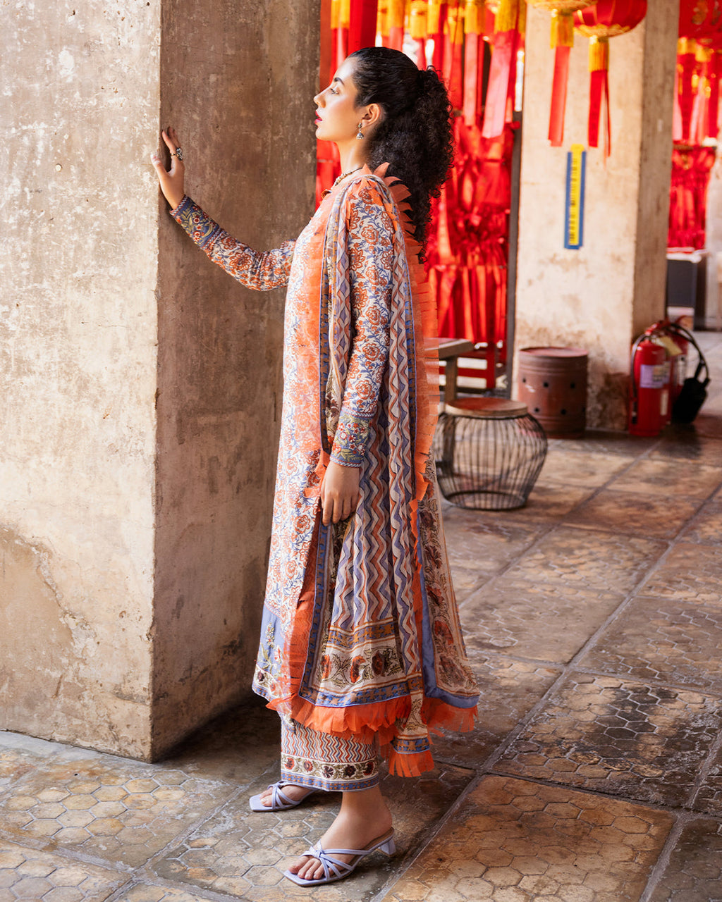 Roheenaz Taneez Block Print Lawn Collection | Neda-9A