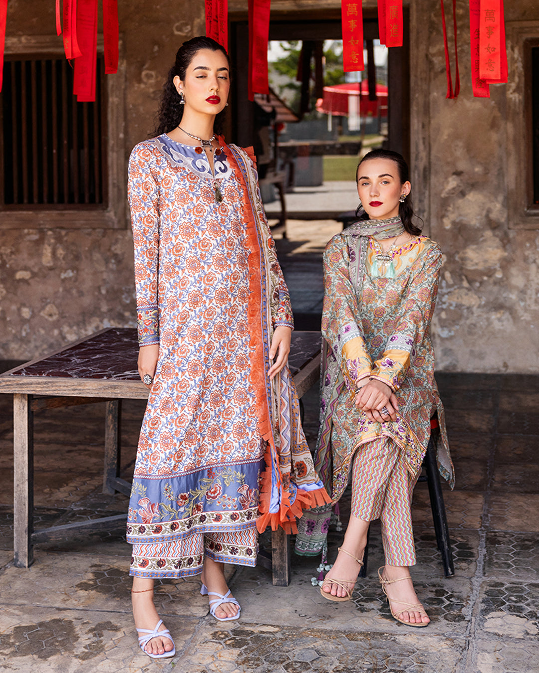 Roheenaz Taneez Block Print Lawn Collection | Neda-9A
