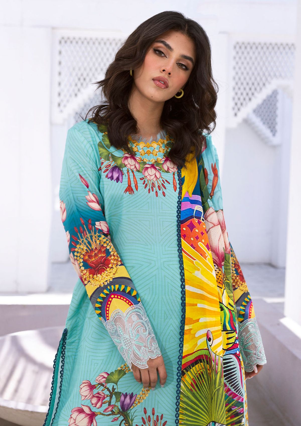 Roheenaz Lawn Collection 2024 | Parrot Paradize