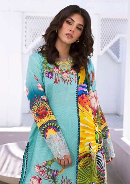 Roheenaz Lawn Collection 2024 | Parrot Paradize