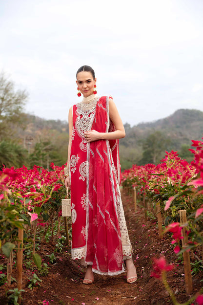 Sablev By ZRK Group Unstitched Luxury Lawn 2024 | Carnelian