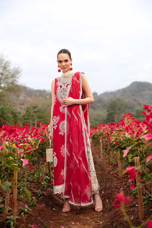 Sablev By ZRK Group Unstitched Luxury Lawn 2024 | Carnelian
