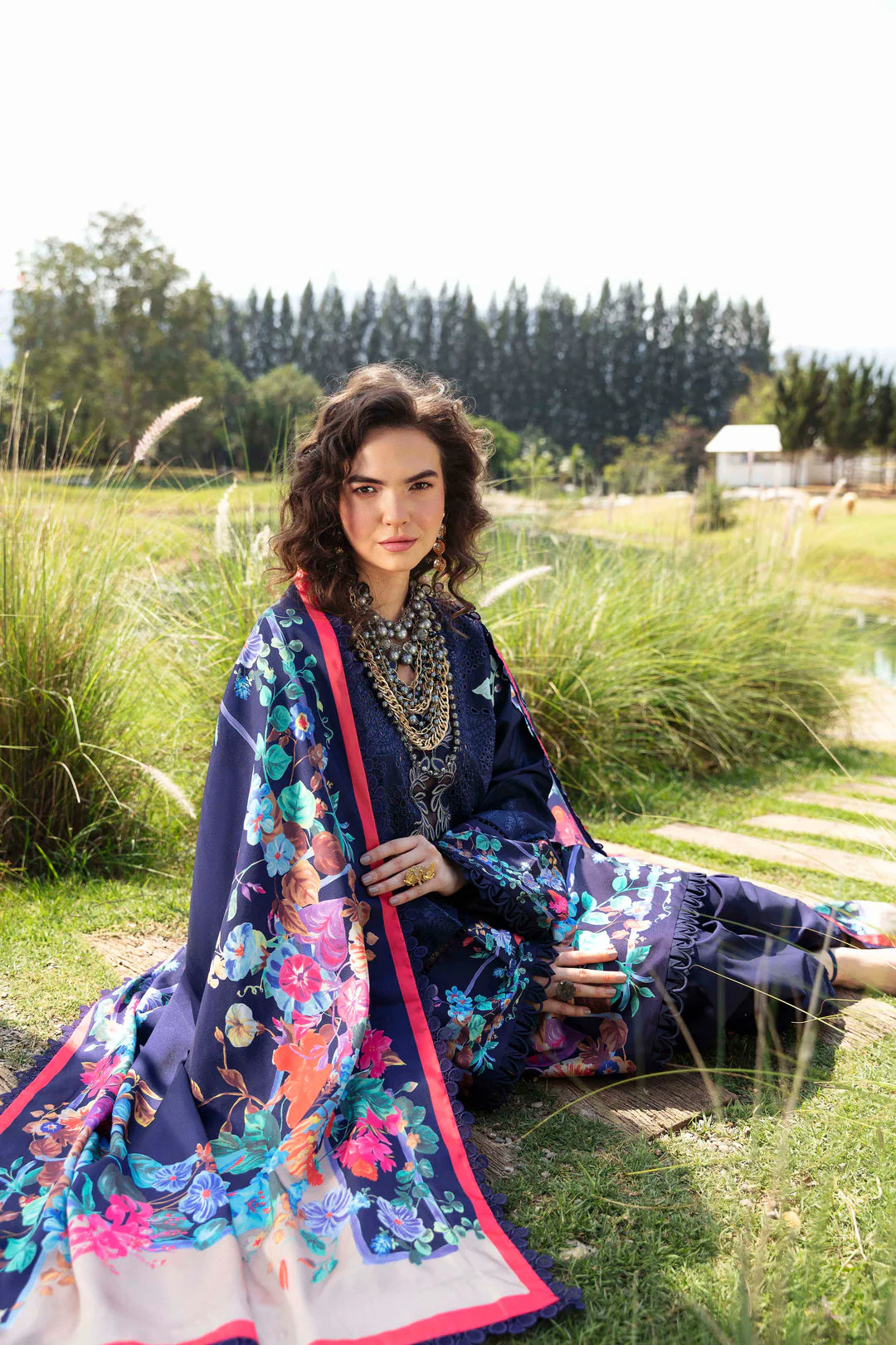 Sablev by ZRK Group Unstitched Luxury Lawn 2024 | Blossom - Mirha Fashion