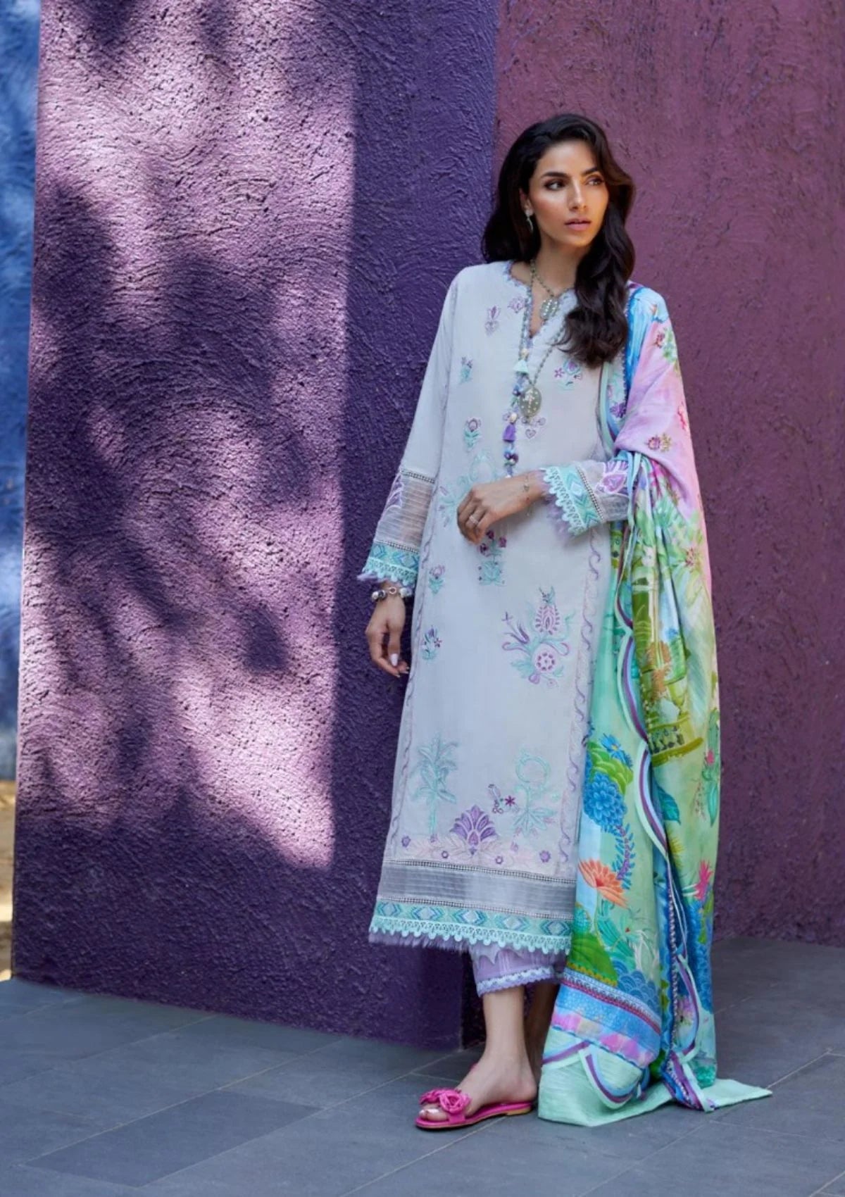 Farah Talib Aziz Luxury Lawn Collection 2024 | FTA 08