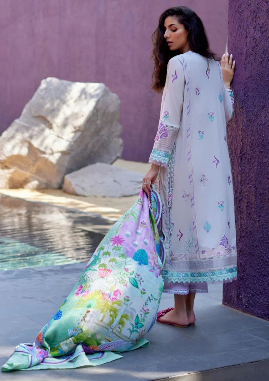 Farah Talib Aziz Luxury Lawn Collection 2024 | FTA 08