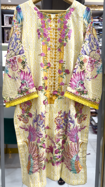 Lakhany X Farah Talib Aziz Eid saffron silk Ready to Wear | 3B - Mirha Fashion