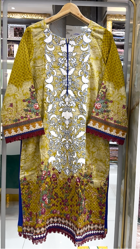 Alkaram Spring Summer Vol 01 Prestige Ready to wear | SS-12 olive