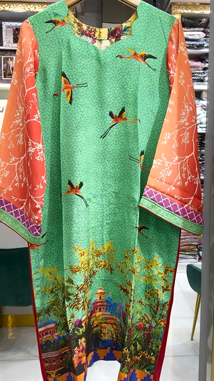 Asim Jofa Crepe Silk Ready To Wear | AJS=01 - Mirha Fashion