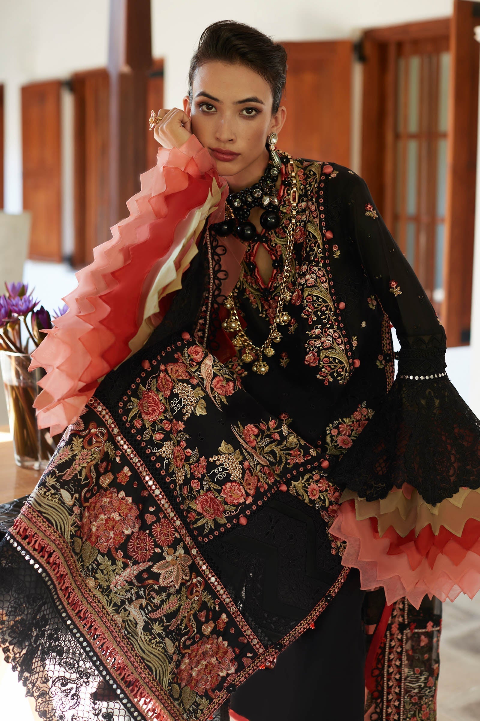 Elan Luxury Lawn Collection 2023 – NYSA (EL23-02 A) - Mirha Fashion