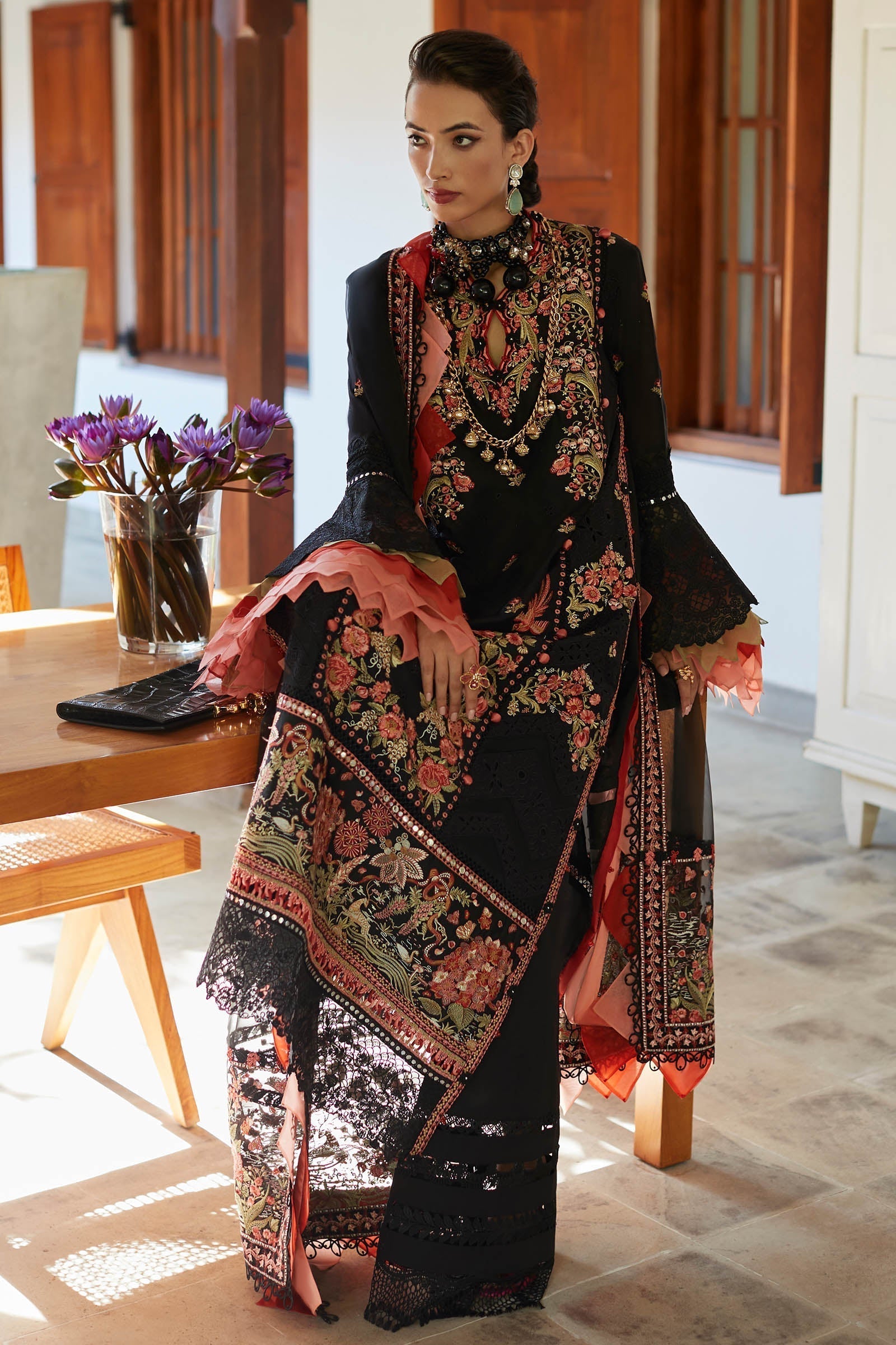 Elan Luxury Lawn Collection 2023 – NYSA (EL23-02 A) - Mirha Fashion