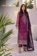 Asim Jofa Dahnak Rang Collection 3-Piece 2024 | AJCF-19 - Mirha Fashion