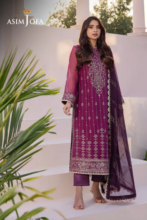 Asim Jofa Dahnak Rang Collection 3-Piece 2024 | AJCF-19 - Mirha Fashion