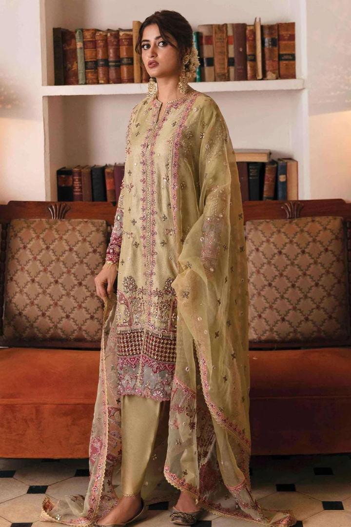 Qalamkar Embroidered Formal Dress  Khaab V02 Zenia | NF2
