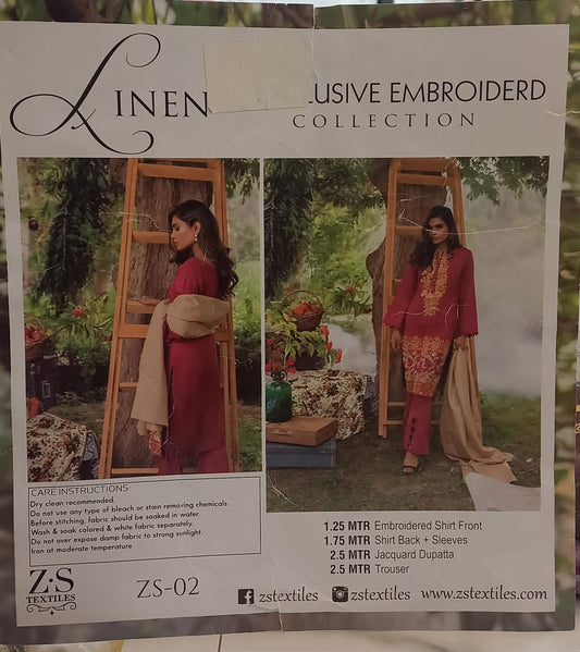 ZS Textile Linen Embroidered Collection | ZS-02