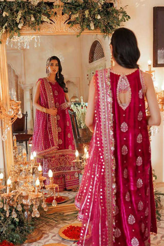 Noor By Saadia Asad Embroidered Velvet Suits D1 Miran - Wedding Collection - Mirha Fashion