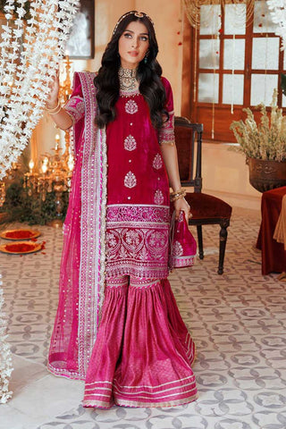 Noor By Saadia Asad Embroidered Velvet Suits D1 Miran - Wedding Collection - Mirha Fashion