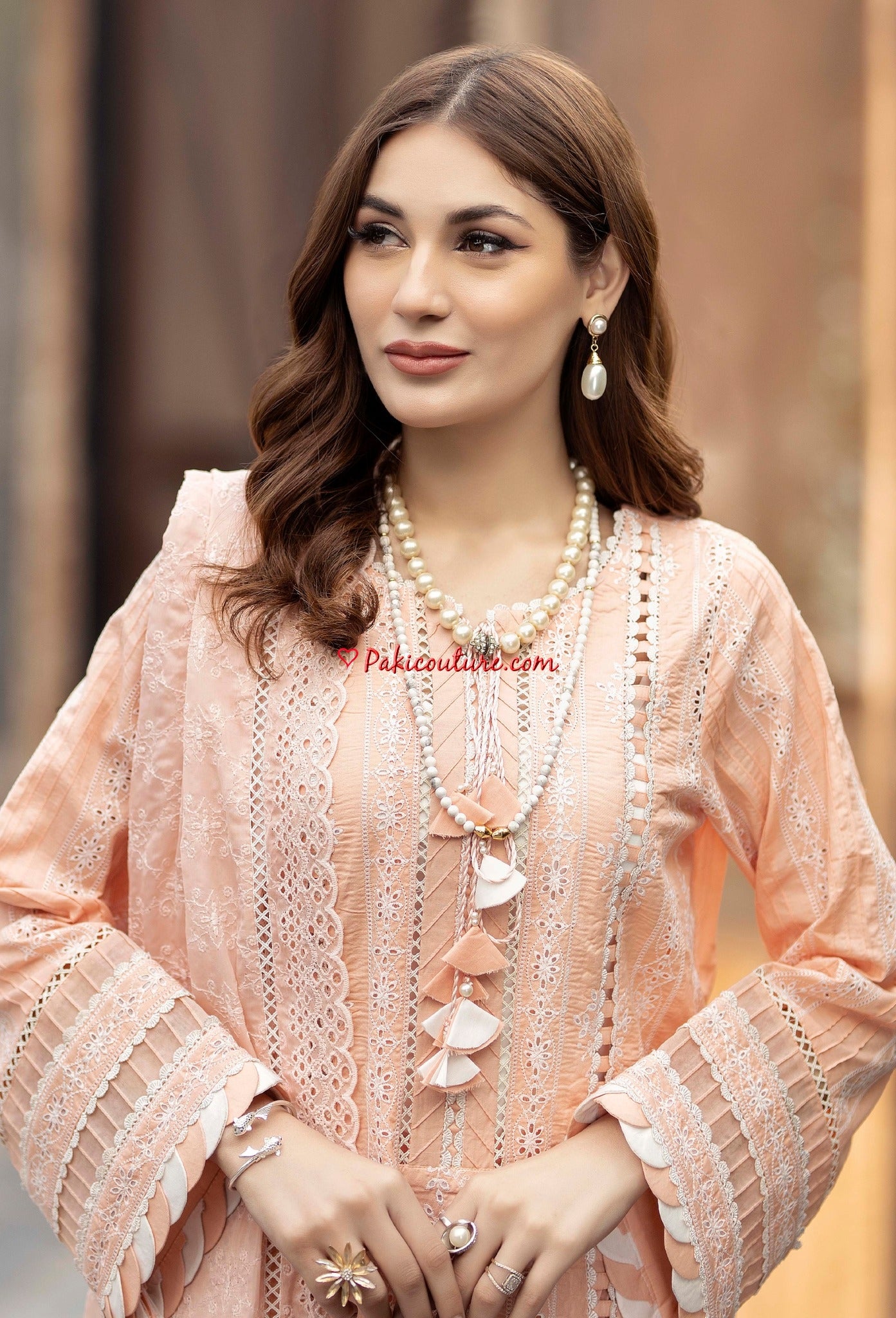 Adan's Libas Fuehsia ChikanKari Unstitched Lawn 2023 |  10