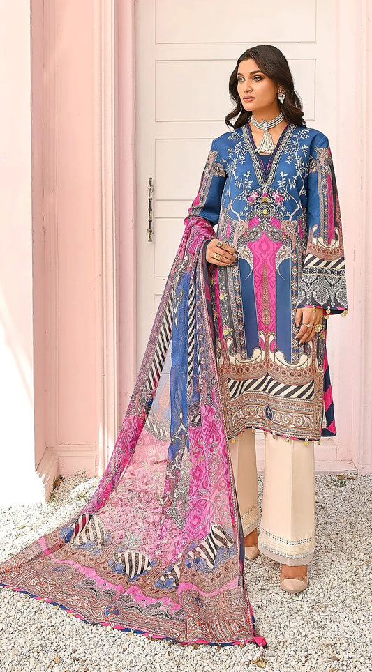 Anaya-Viva Prints 2023-Ramala-Navy Blue VP23-06 - Mirha Fashion