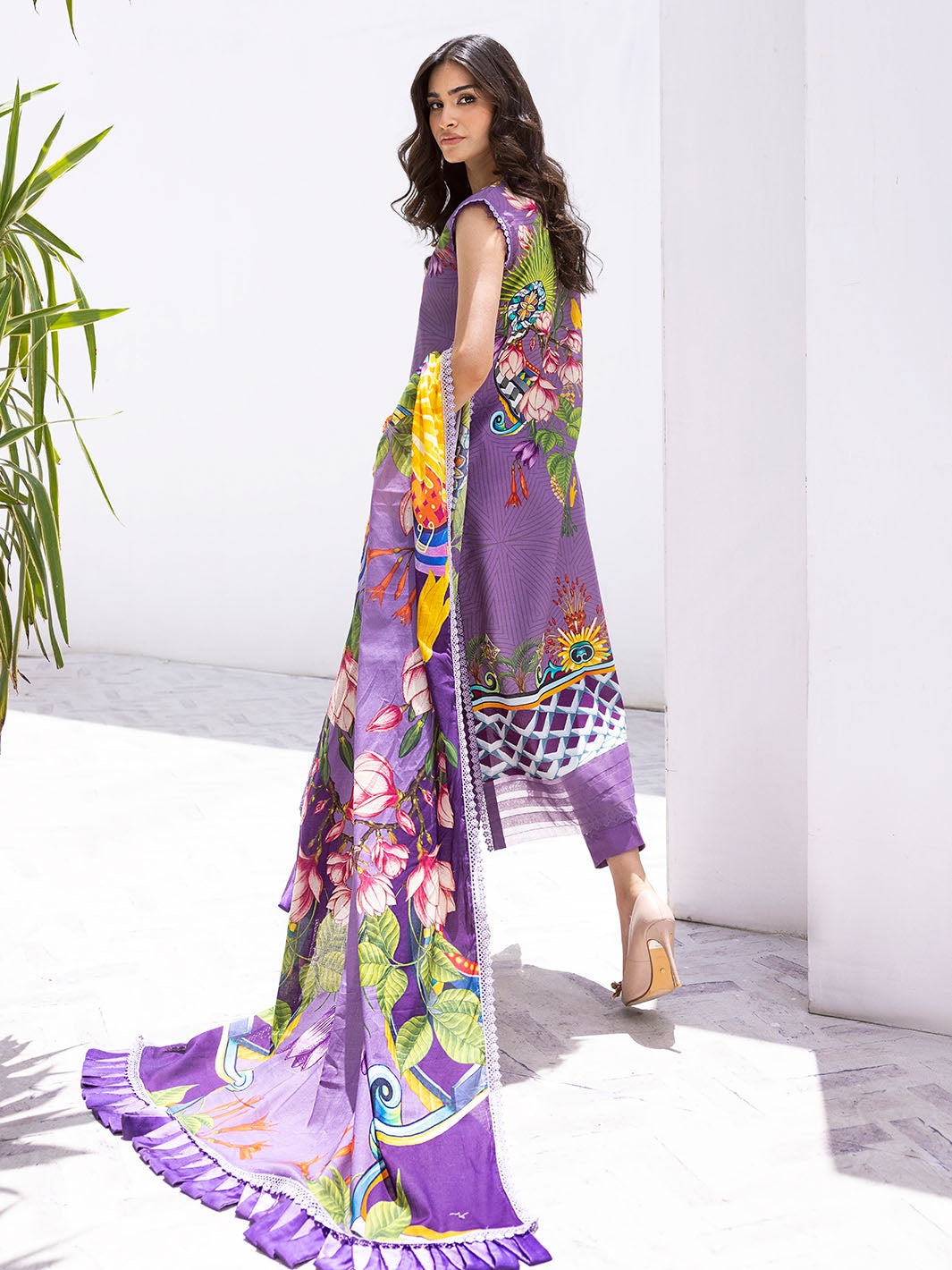 Roheenaz Lawn Collection 2024 | Flamingo Fancy