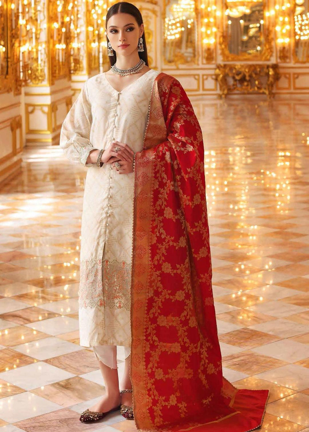 Gul Ahmed Embroidered Luxury Collection 2023 |  PRW-22010 - Mirha Fashion