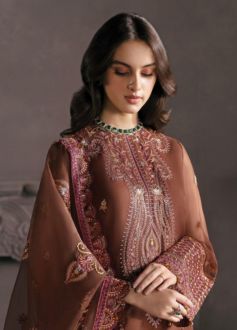 Afrozeh La Fuchsia Luxury Formal 2023 | Mahogany